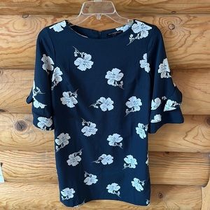 Banana Republic Navy Floral Dress Size 4